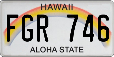 HI license plate FGR746