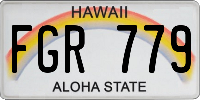 HI license plate FGR779