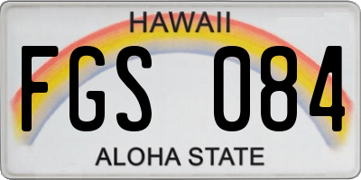 HI license plate FGS084