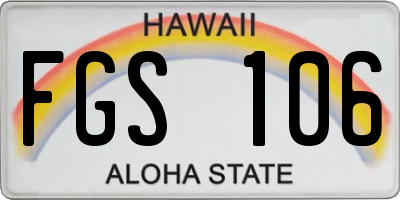 HI license plate FGS106