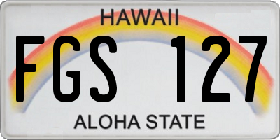 HI license plate FGS127