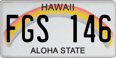 HI license plate FGS146