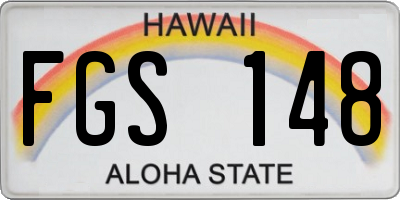 HI license plate FGS148
