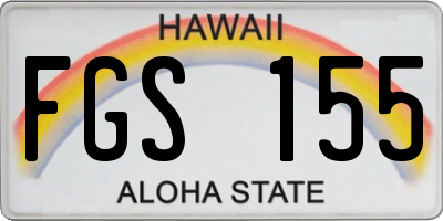 HI license plate FGS155