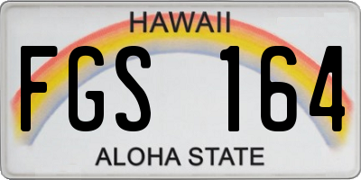 HI license plate FGS164