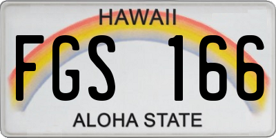 HI license plate FGS166