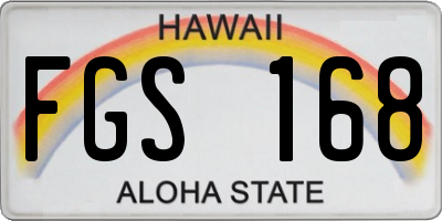 HI license plate FGS168