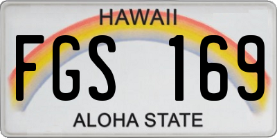HI license plate FGS169