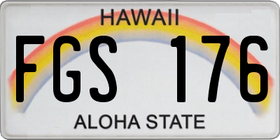 HI license plate FGS176