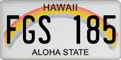 HI license plate FGS185