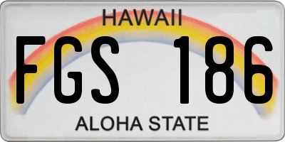 HI license plate FGS186