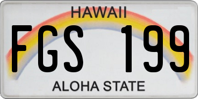HI license plate FGS199