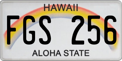 HI license plate FGS256