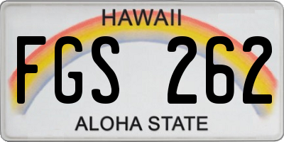 HI license plate FGS262