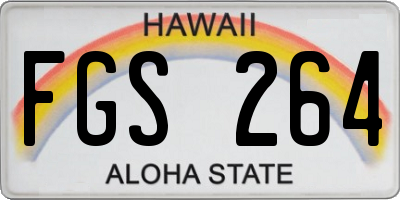 HI license plate FGS264