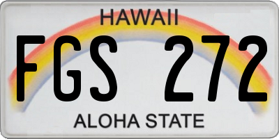 HI license plate FGS272