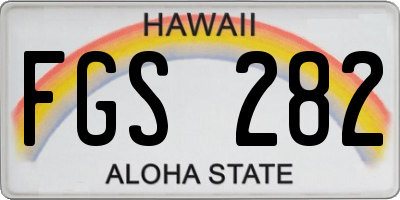 HI license plate FGS282
