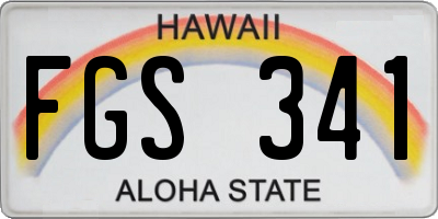 HI license plate FGS341