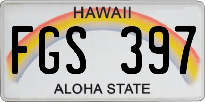 HI license plate FGS397