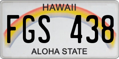 HI license plate FGS438