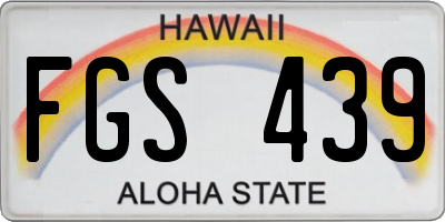 HI license plate FGS439