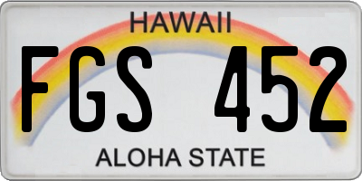 HI license plate FGS452