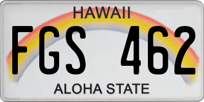 HI license plate FGS462