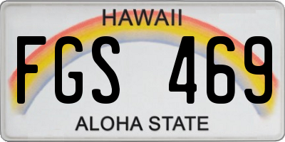 HI license plate FGS469