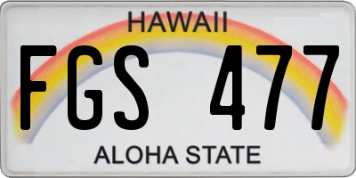 HI license plate FGS477