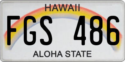 HI license plate FGS486
