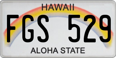 HI license plate FGS529