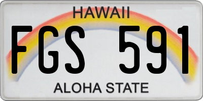 HI license plate FGS591