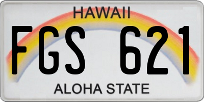 HI license plate FGS621