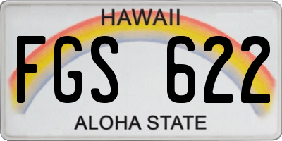 HI license plate FGS622