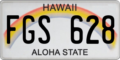 HI license plate FGS628