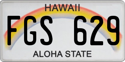 HI license plate FGS629