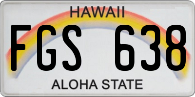 HI license plate FGS638