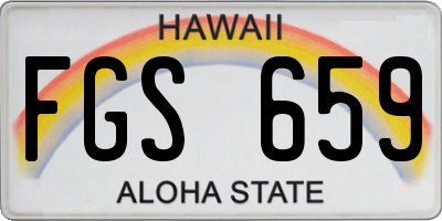 HI license plate FGS659