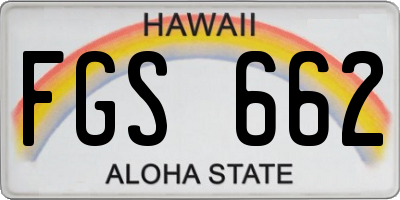 HI license plate FGS662