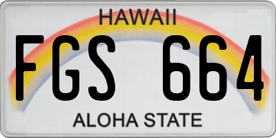 HI license plate FGS664