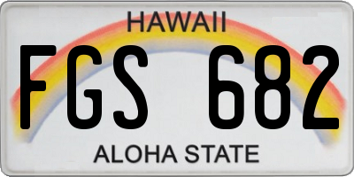 HI license plate FGS682