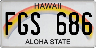 HI license plate FGS686