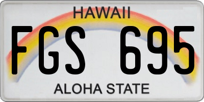 HI license plate FGS695