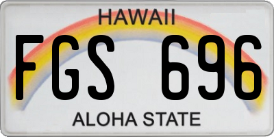 HI license plate FGS696