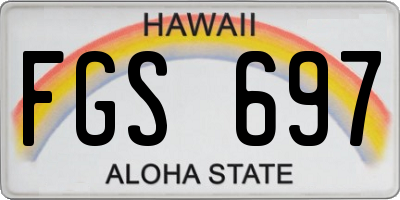 HI license plate FGS697