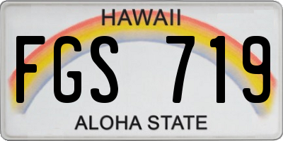 HI license plate FGS719