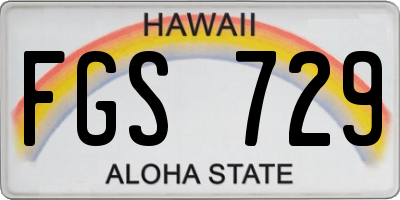 HI license plate FGS729