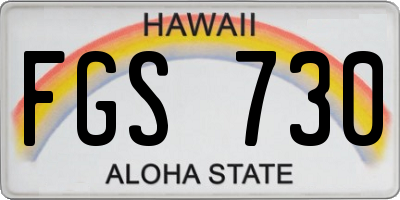 HI license plate FGS730