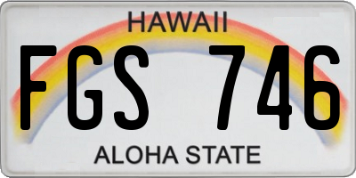 HI license plate FGS746
