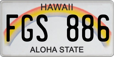 HI license plate FGS886